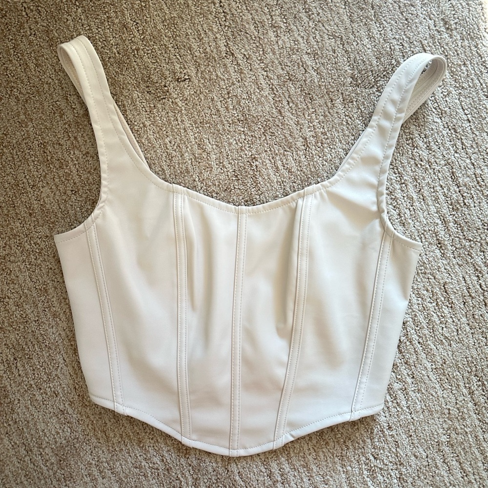 Faux Leather Top